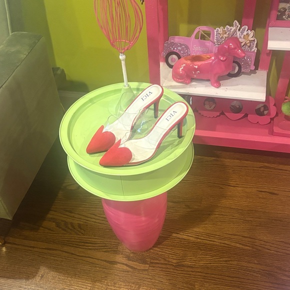Vici Shoes - Vici Red and Clear Heels